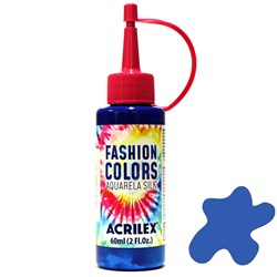 Tinta Tecido Acrilex Aquarela Silk Fashion Colors 60ml - 502 Azul Cobalto