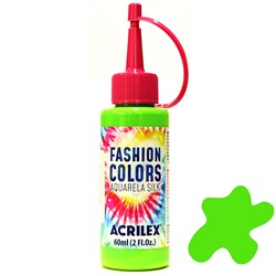 Tinta Tecido Acrilex Aquarela Silk Fashion Colors 60ml - 510 Verde Folha