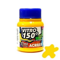 Tinta Vitro 150º Acrilex 37mL - 505 Amarelo Ouro