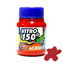 Tinta Vitro 150º Acrilex 37mL - 508 Vermelho Escarlate