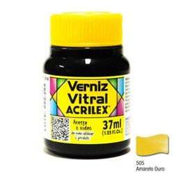 Verniz Vitral Acrilex 37mL - 505 Amarelo Ouro