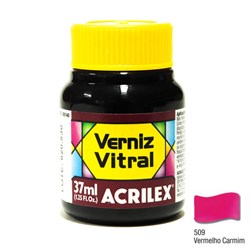 Verniz Vitral Acrilex 37mL - 509 Vermelho Carmim